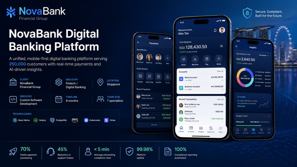 NovaBank Digital Banking Platform project preview