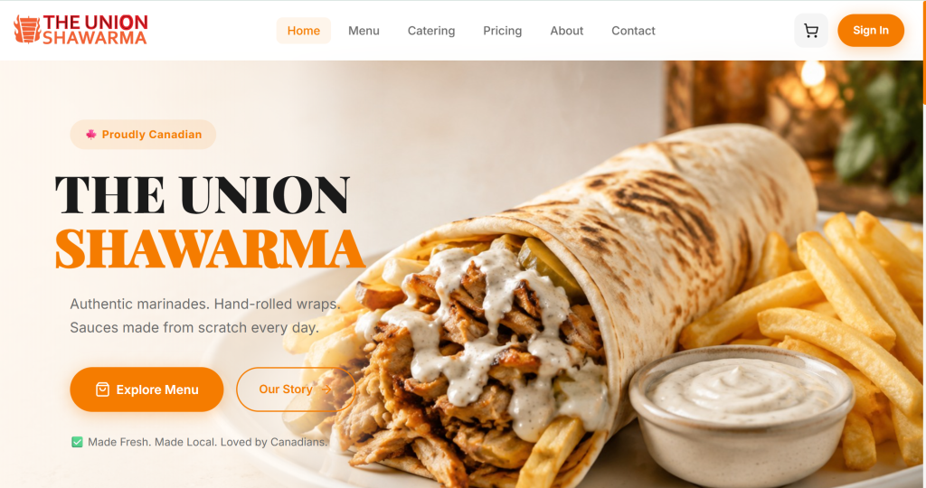 Union Shawarma | Restaurant Digital Marketing